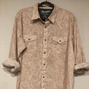 Wrangler retro mens print shirt